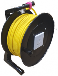 Network installation cable on cable drum, RJ45 plug, straight to RJ45 plug, straight, Cat 8.1, S/FTP, LSZH, 25 m, yellow