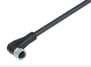 Sensor actuator cable, M8-cable socket, angled to open end, 6 pole, 5 m, PUR, black, 1.5 A, 79 3468 55 06