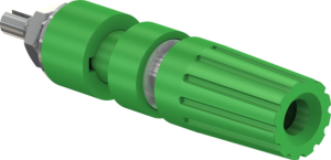 Pole terminal, 4 mm, green, 30 VAC/60 VDC, 35 A, screw connection, nickel-plated, 23.0330-25