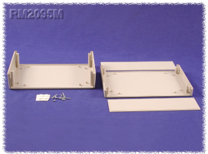 ABS enclosure, (L x W x H) 75 x 180 x 250 mm, light gray (RAL 7035), IP43, RM2095M