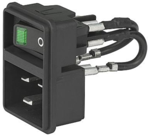 Combination element C20, 3 pole, screw mounting, plug-in connection, black, EC11.0021.002