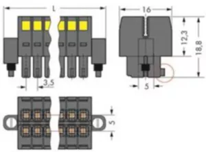 713-1112/107-9037/034-000 WAGO PCB Connection Systems