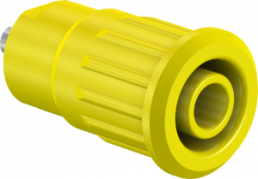 4 mm socket, solder connection, mounting Ø 12.2 mm, CAT III, CAT IV, yellow, 49.7091-24