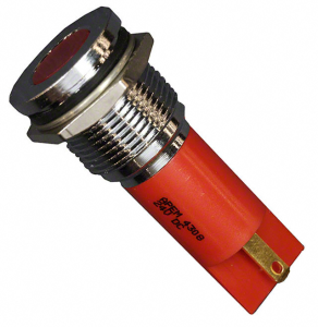 LED signal light, 24 V (DC), red, 10 mcd, Mounting Ø 16 mm, pitch 1.25 mm, LED number: 1