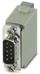 Pin contact insert, 9 pole, equipped, screw connection, 1423723