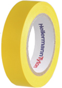 Insulation tape, 15 x 0.15 mm, PVC, yellow, 10 m, 710-00102