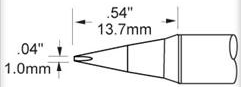 Soldering tip, Chisel shaped, (W) 1 mm, SFV-CH10AR