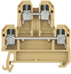 Multi level terminal block, screw connection, 0.5-4.0 mm², 32 A, 6 kV, beige/yellow, 0527660000