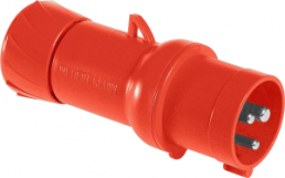CEE plug, 3 pole, 32 A/380-415 V, red, 9 h, IP44, PKX32M433