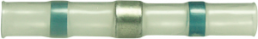Butt connector with heat shrink insulation, 2.0-4.0 mm², AWG 14 to 12, transparent blue, 42 mm