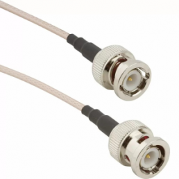 Coaxial Cable, BNC plug (straight) to BNC plug (straight), 50 Ω, RG-316, grommet black, 153 mm, 115101-01-06.00