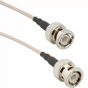Coaxial Cable, BNC plug (straight) to BNC plug (straight), 50 Ω, RG-316, grommet black, 610 mm, 115101-01-24.00
