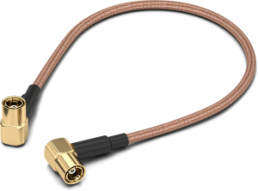 Coaxial cable, SMB plug (angled) to SMB plug (angled), 50 Ω, RG-316/U, grommet black, 152.4 mm, 65502910515301