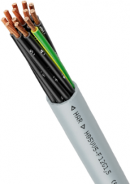 PVC control line H05VV5-F 12 G 0.5 mm², unshielded, gray