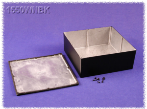 Aluminum die cast enclosure, (L x W x H) 250 x 250 x 100 mm, black (RAL 9005), IP66, 1550WNBK