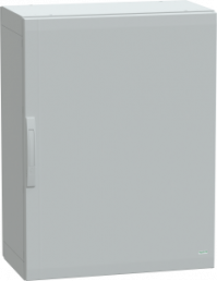 Control cabinet, (H x W x D) 1000 x 750 x 420 mm, IP65, polyester, light gray, NSYPLA1074G