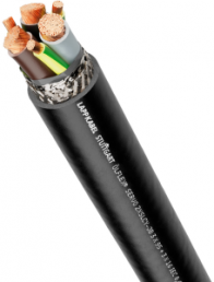 PVC motor connection cable ÖLFLEX SERVO 2XSLCY-JB 6 G 3x1.5 mm² + 3G0.25 mm², AWG 16, shielded, black
