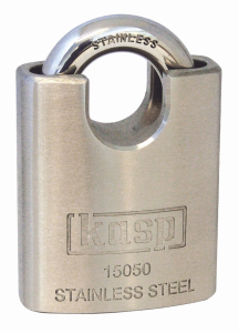 Padlock, with shackle protection, level 11, shackle (H) 20 mm, steel, (B) 50 mm, K15050D