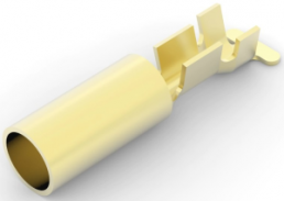 Round plug, Ø 4.57 mm, L 22.73 mm, uninsulated, straight, 0.8-2.0 mm², AWG 18-14, 60799-2