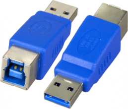 USB3.0 adapter, plug A - socket B, blue, EB544