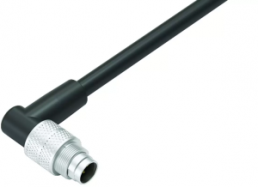 Sensor actuator cable, M9-cable plug, angled to open end, 5 pole, 5 m, PUR, black, 3 A, 79 1455 275 05