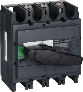 Load-break switch, Rotary actuator, 3 pole, 400 A, 750 V, (W x H x D) 185 x 205 x 130 mm, fixed mounting, 31136