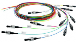 Fiber pigtail kit, E2000/APC to open end, 2 m, OS2, singlemode 9/125 µm