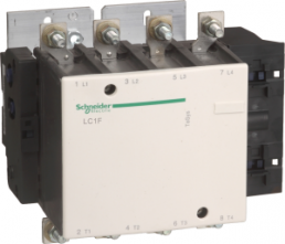 Contactor, 4 pole, 200 A, 440 V, 4 Form A (N/O), coil 460 VDC, bolt connection, LC1F1154