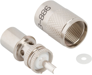 UHF plug, RG-8, RG-213, RG-225, Belden 7733A, Belden 8268, solder connection, straight, 083-886
