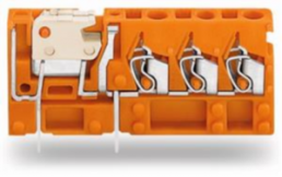 PCB terminal, 1 pole, pitch 5.08 mm, AWG 28-12, 16 A, cage clamp, orange, 742-158