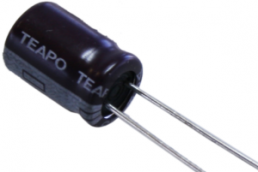 Electrolytic capacitor, 10 µF, 25 V (DC), ±20 %, radial, pitch 2 mm, Ø 5 mm