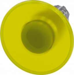 Mushroom pushbutton, latching, yellow, mounting Ø 22.3 mm, 3SU1051-1CA30-0AA0