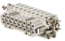 Socket contact insert, 5, 16 pole, unequipped, crimp connection, with PE contact, 1873880000