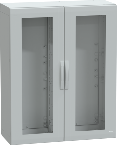 Control cabinet, (H x W x D) 1250 x 1000 x 420 mm, IP65, polyester, light gray, NSYPLA12104TG
