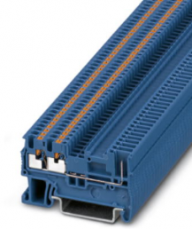 Through terminal block, push-in connection, 0.14-1.5 mm², 1 pole, 17.5 A, 6 kV, blue, 3212361