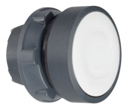 Pushbutton, illuminable, groping, waistband round, white, front ring black, mounting Ø 22 mm, ZB5AW31