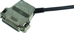 D-Sub connector housing, size: 3 (DB), angled 45°, cable Ø 3 to 12.5 mm, metal, silver, 09670250335
