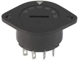 Voltage selector switch, 6 stage, 30°, On-On, 10 A, 250 V, 0033.3502