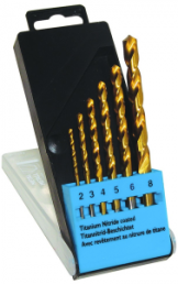 Titanium Nitride Coated Drills Size 2-8mm Set Of 6