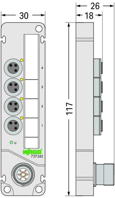 757-343 WAGO Sensor-Actuator Distribution Boxes Image 2