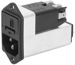 IEC plug C14, 50 to 60 Hz, 2 A, 250 VAC, faston plug 4.8 mm, 4303.5224