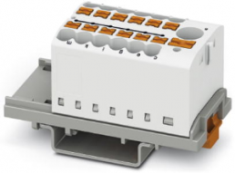 Distribution block, push-in connection, 0.14-4.0 mm², 13 pole, 24 A, 8 kV, white, 3273100