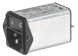IEC plug C14, 50 to 60 Hz, 10 A, 250 VAC, 300 µH, faston plug 6.3 mm, 4302.5005