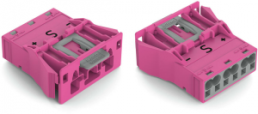 Plug, 3 pole, snap-in, spring-clamp connection, 0.5-4.0 mm², pink, 770-793/082-000
