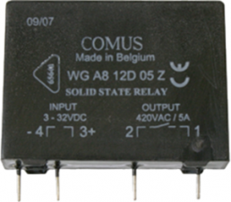 Solid state relay, 3-32 VDC, momentary switching, 24-480 VAC, 5 A, PCB mounting, 5760 8553 100