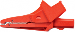 Safety alligator clip, red, max. 32 mm, L 91 mm, CAT III, socket 4 mm, SAK 6674 NI / RT