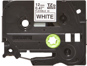 Labelling tape cartridge, 12 mm, tape white, font black, 8 m, TZE-FX231