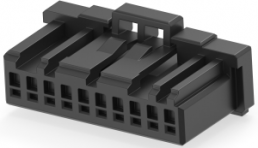Connector, 10 pole, pitch 2 mm, black, 1-1939758-0