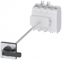 Main switch, Rotary actuator, 4 pole, 160 A, 690 V, (W x H x D) 112 x 169 x 94 mm, front mounting, 3LD2318-1TL11