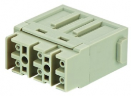 Socket contact insert, 6 pole, unequipped, crimp connection, 09140064711